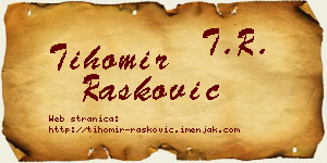 Tihomir Rašković vizit kartica